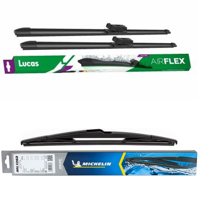 Lucas AIRFLEX DirectFit & Michelin Rear Screen Wiper - Triple Pack