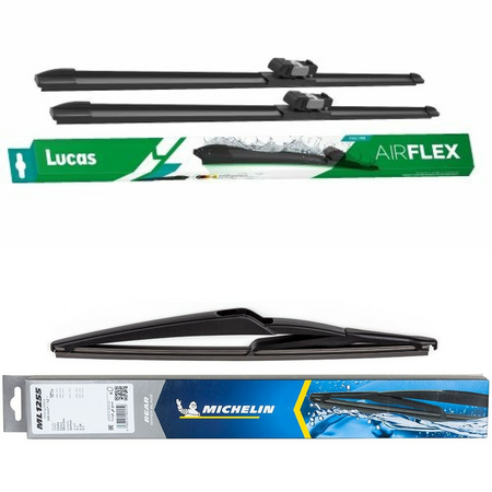 Lucas AIRFLEX DirectFit & Michelin Rear Screen Wiper - Triple Pack