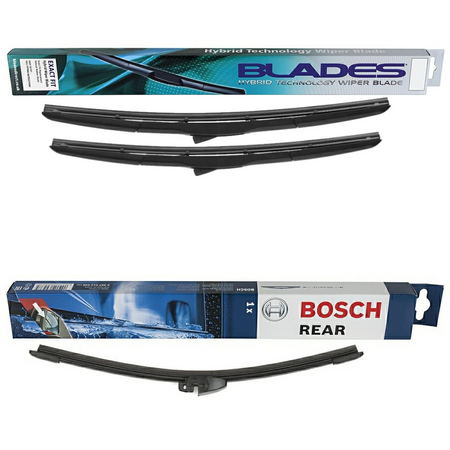 Blades Hybrid & Bosch Rear Screen Wiper A - Triple Pack