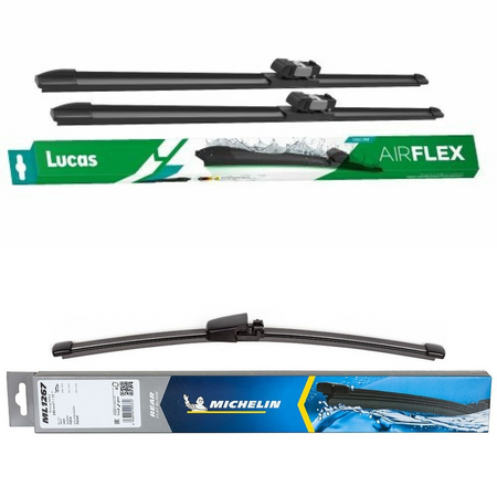 Lucas AIRFLEX DirectFit & Michelin Rear Screen Wiper - Triple Pack