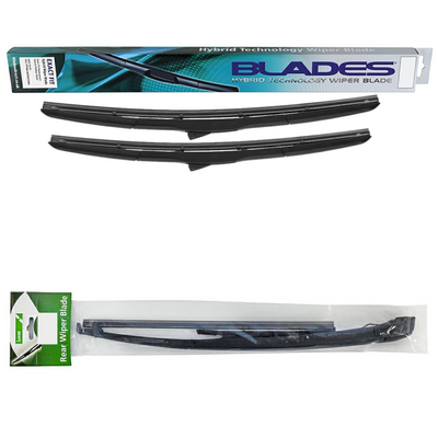 Blades Hybrid & Lucas Rear Wiper Arm & Blade - Triple Pack