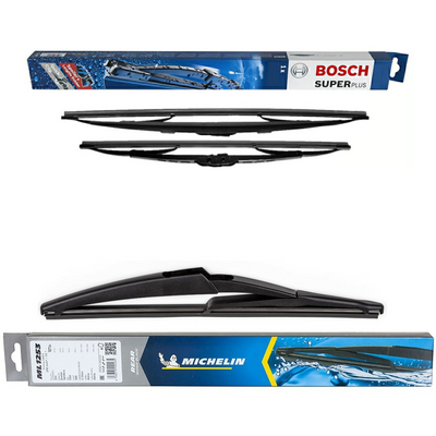 Bosch Super Plus & Michelin Rear Screen Wiper - Triple Pack