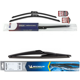 Wiper Blades Aerowiper & Michelin Rear Screen Wiper - Triple Pack