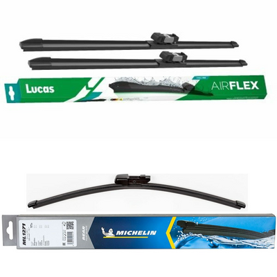 Lucas AIRFLEX DirectFit & Michelin Rear Screen Wiper - Triple Pack