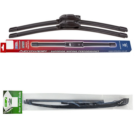 Wiper Blades Aerowiper & Lucas Rear Wiper Arm & Blade - Triple Pack