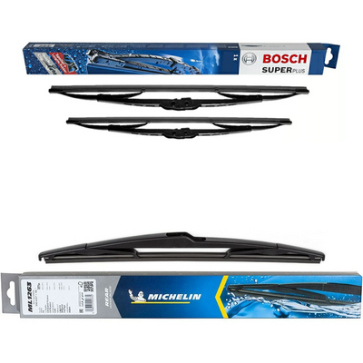 Bosch Super Plus & Michelin Rear Screen Wiper - Triple Pack