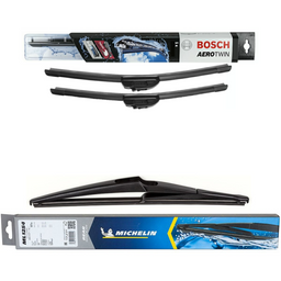 Bosch Retrofit Aerotwin & Michelin Rear Screen Wiper - Triple Pack