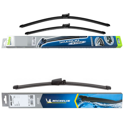 Valeo Silencio X.TRM Flat & Michelin Rear Screen Wiper - Triple Pack