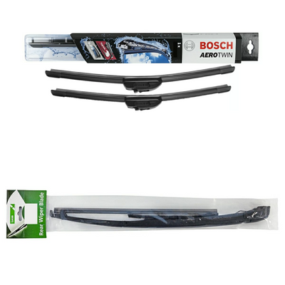 Bosch Retrofit Aerotwin & Lucas Rear Wiper Arm & Blade - Triple Pack